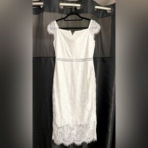 White Lace Dress, size L, by ODCOCD